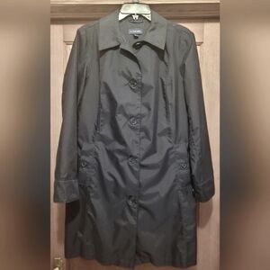 Lands End Button Down Jacket Trench / Rain Coat